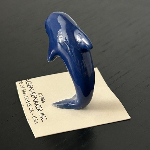 Hagen Renaker Ceramic Miniature Jumping Dolphin Porpoise Animal Figure Figurine - Picture 3 of 12